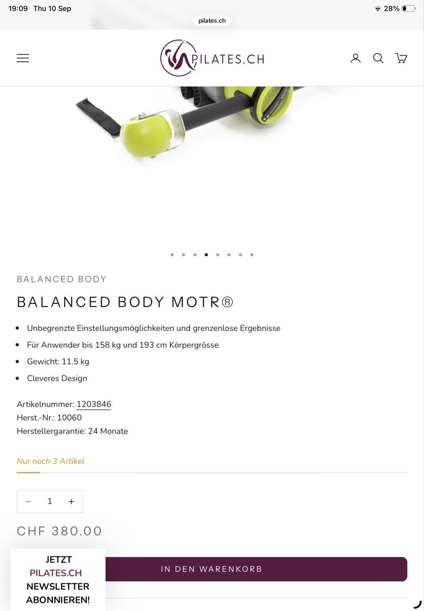 Hometrainer: MOTR Balanced Body Trainingsgerät – Nuovo (secondo la descrizione) da Samedan venduto da SanBrasil 2