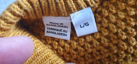 Wollpulli gold Gr L wenig getragen