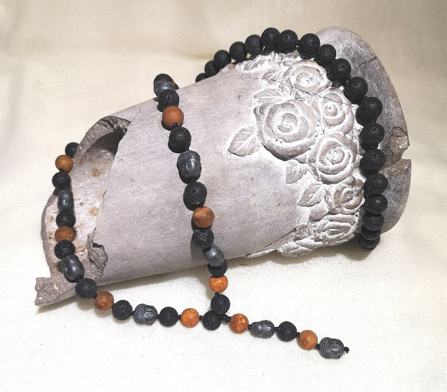 Ketten: Lava-Hämatit Stein Buddha-K. - Spendenaktion – Neu (gemäss Beschreibung) aus Unterkulm von Nachtigall 5