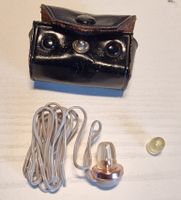 Vintage Mono-Kopfhörer mit Tasche