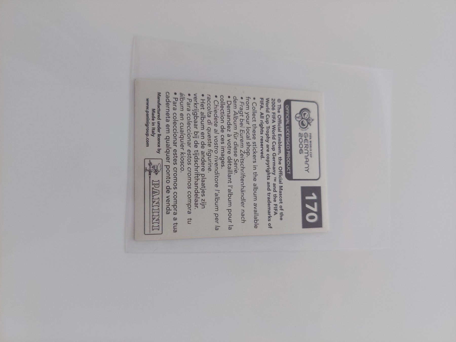 Panini Carte collezionabili: Argentinien Wappen/Logo Glitzerbild WM 2006 – Usato da Köniz venduto da Toyscollect 1