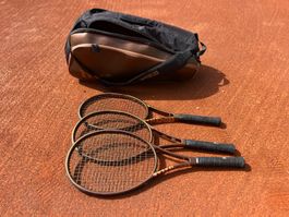 3x Wilson Pro Staff 97L, 290g, Gr. L3 + Schlägertasche