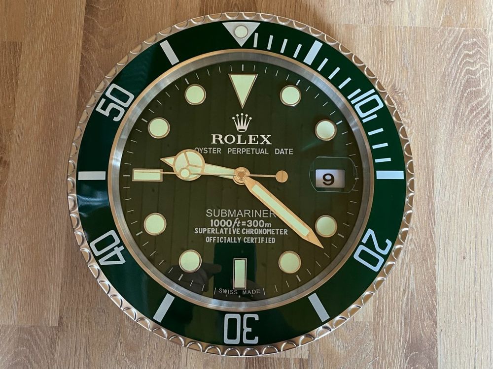 Spannende Rolex Wanduhr Original Ebenbild