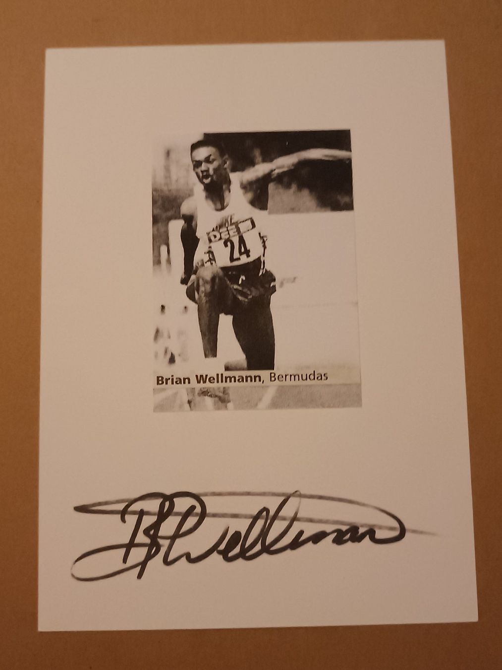 Autogramme: Brian Wellman - WM Silber 1995 - Bermuda - selten – Gebraucht aus Menziken von Artographs