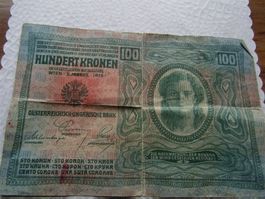 100 Kronen Oesterr. Ungar. Bank 1912                 (Nr.13)