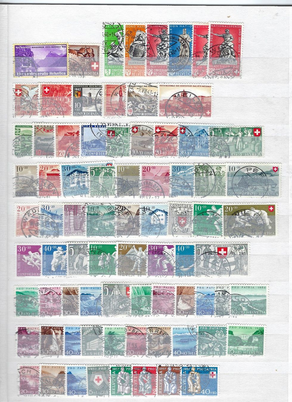 Alle Briefmarken: 1938-2000Pro Patria Sammlung gestempelt   15751 – Gebraucht aus Lunden von Animus999