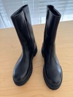 neue Stiefeletten, Leder, schwarz, Grösse 39