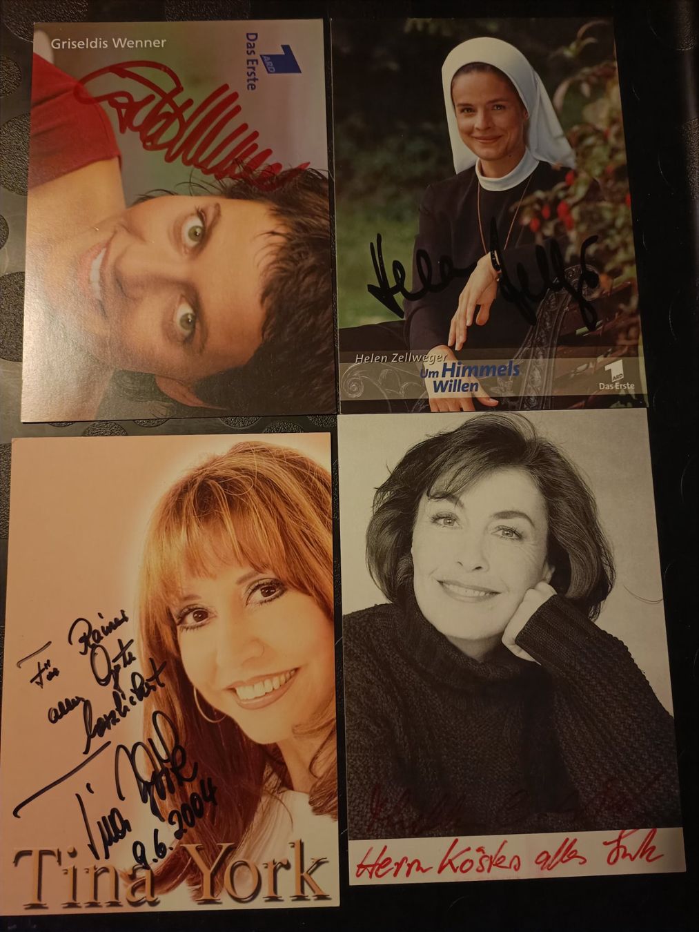 Autografi: TV Mix - 4 signierte Autogrammkarten - Set – Usato da Menziken venduto da Artographs