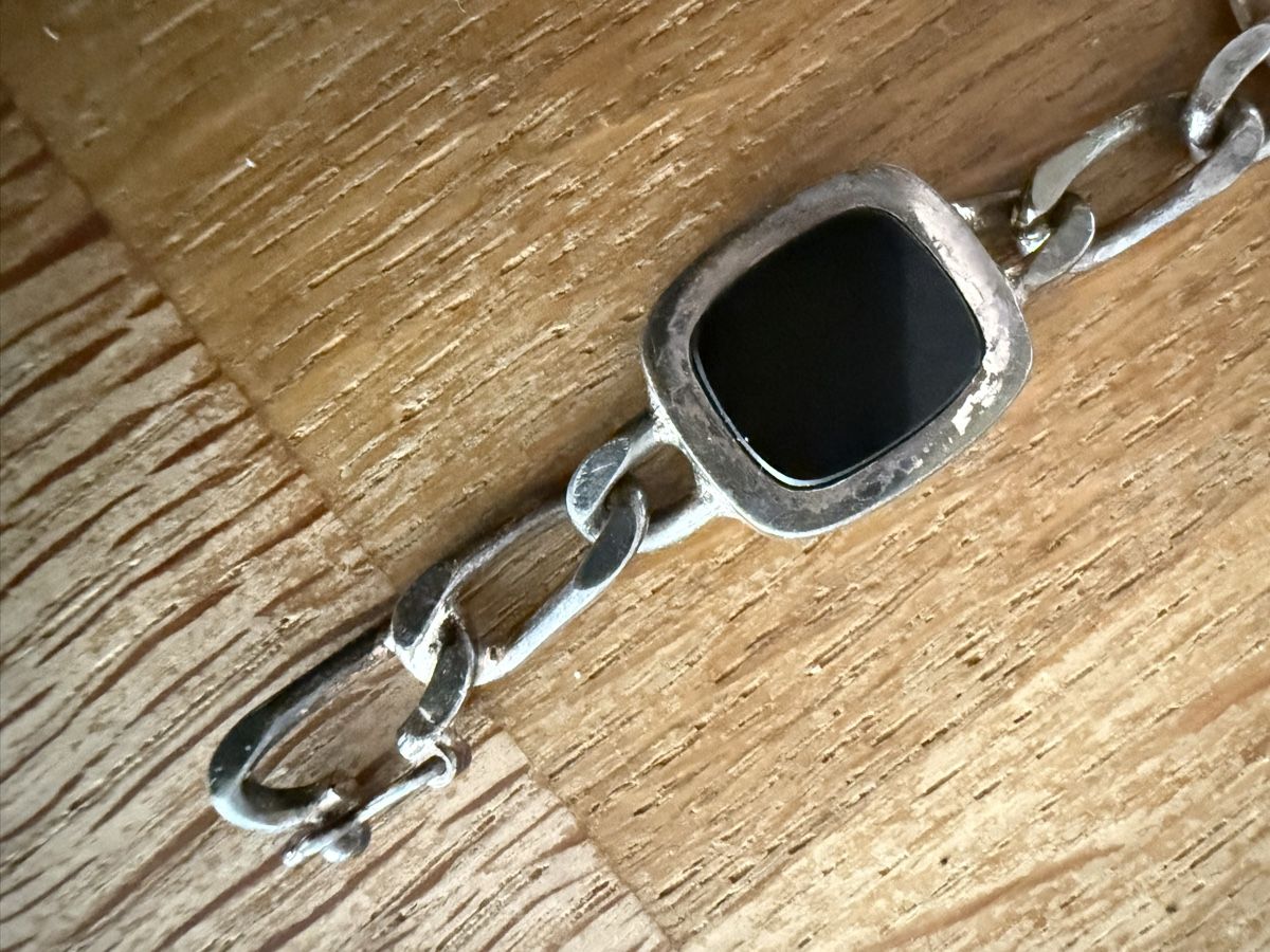Bracelets: Armband 800 Silber Onyx Silber Kette – D'occasion à Goldach par Messerguru 3