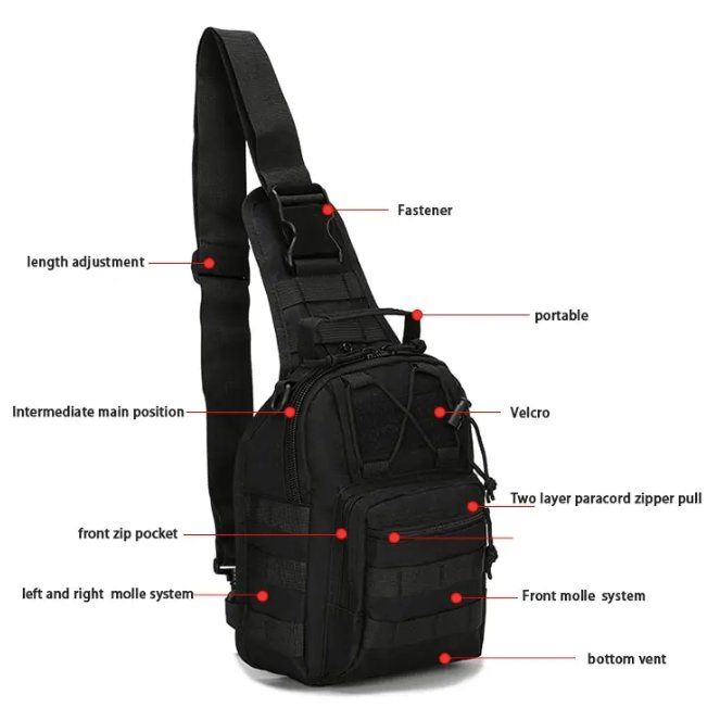 Zaini: Outdoor Taktische Schultertasche – Nuovo e nell'imballaggio originale da Châtelaine venduto da topshop.switzerland 1