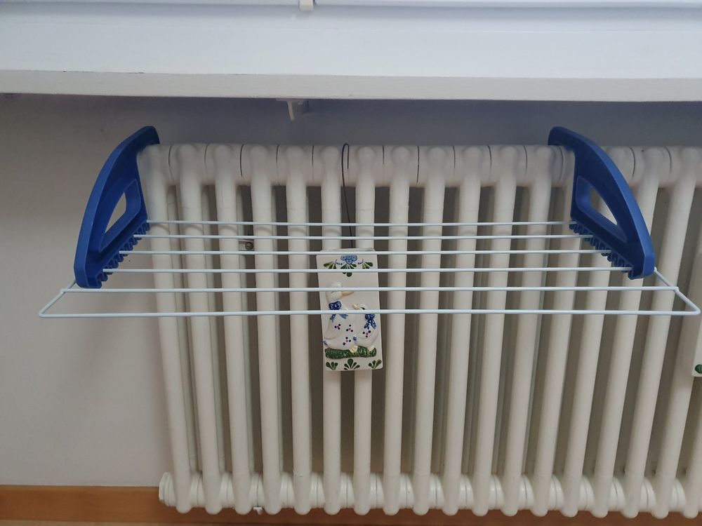 Heizkörper-Wäschetrockner – 45 Cm, Weiß, Aus Eisen, Mit Rückstandsfreien Clips, Abgerundete Ecken – Für Handtücher, Schuhe, Als Ablage über Der Heizung