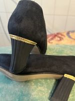 Escarpins (T.35,5) en daim noir