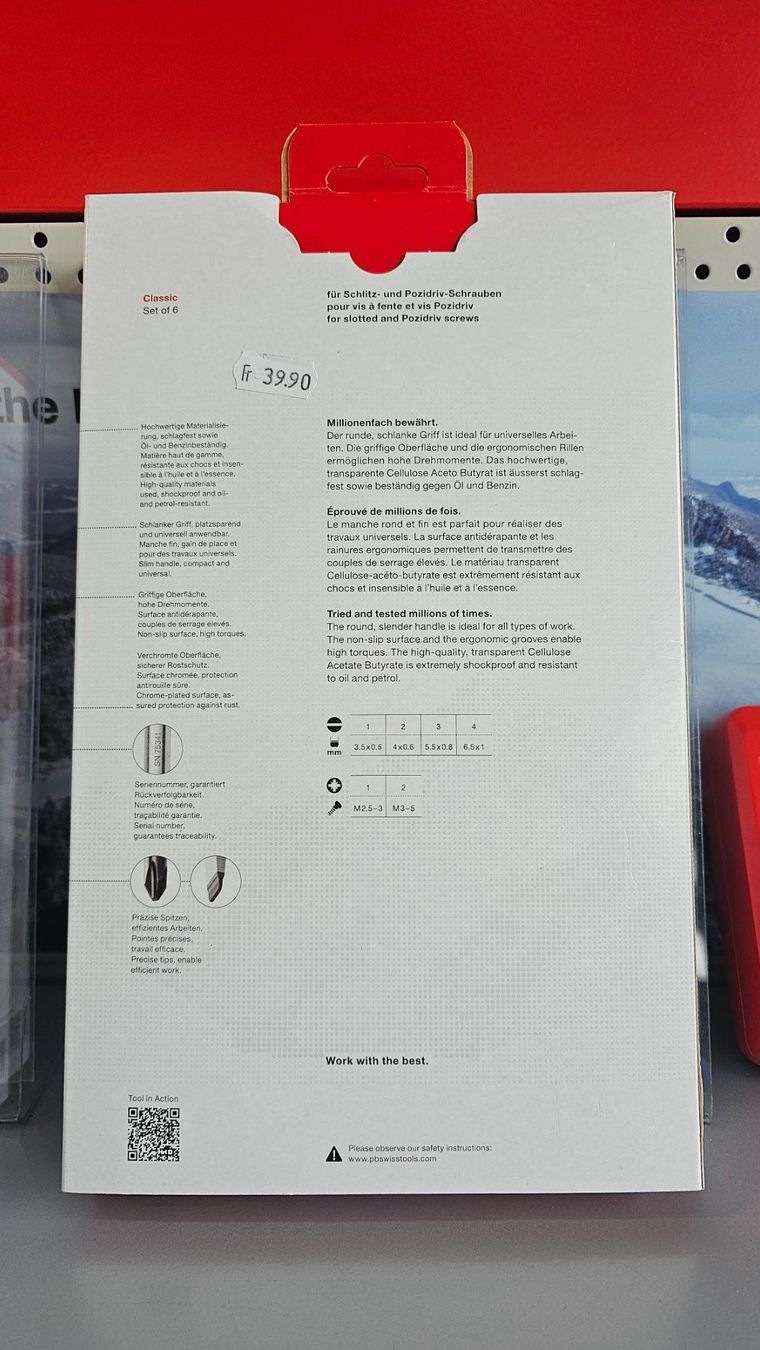 PB Swiss Tools Tutti gli attrezzi: PB Swiss Tools Schraubenziehersatz PB 1568 CBB – Nuovo e nell'imballaggio originale da Koppigen venduto da Bracher_Mail-House 1