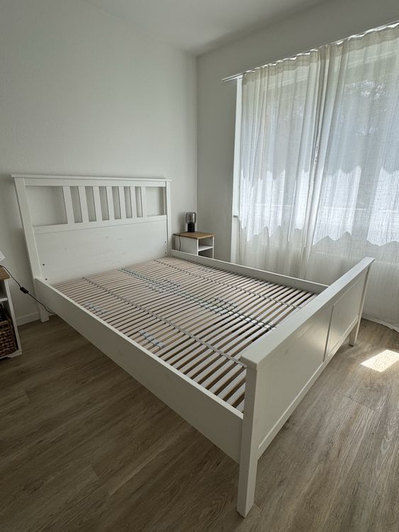 Hemnes Ikea Struttura Letto 140x200 Hemnes IKEA Bett Weiss 140x200 Matratze  Und Lattenrost