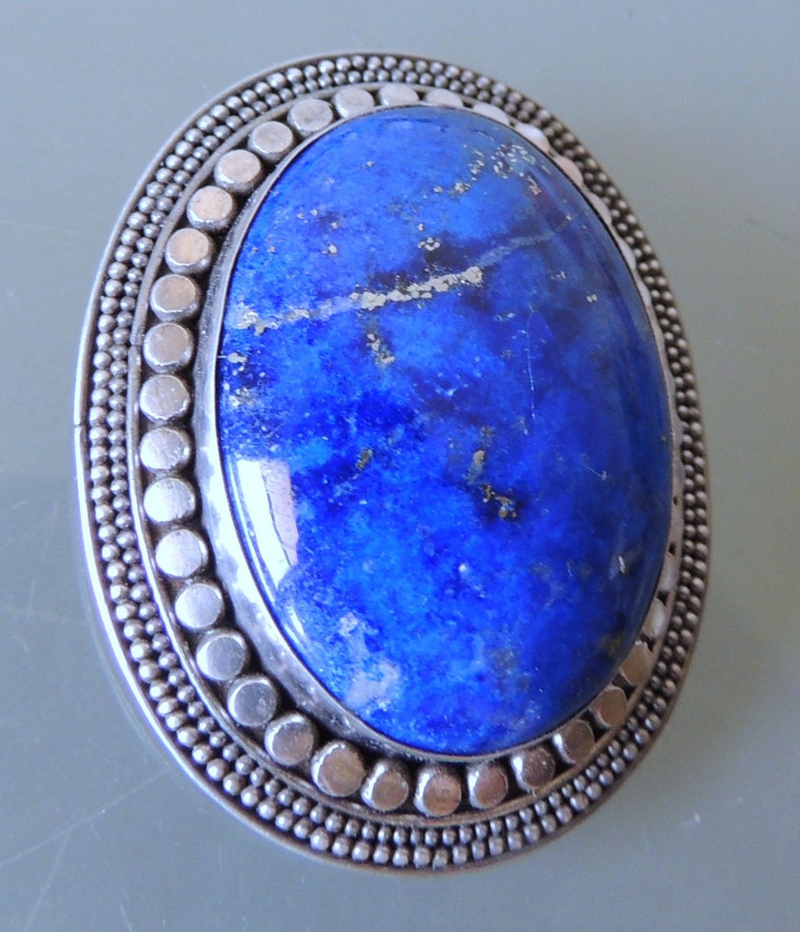 Spille & Fermagli: Silber 925 Lapislazuli Brosche 40 x 32 mm – Usato da Waldenburg venduto da schaller707 3