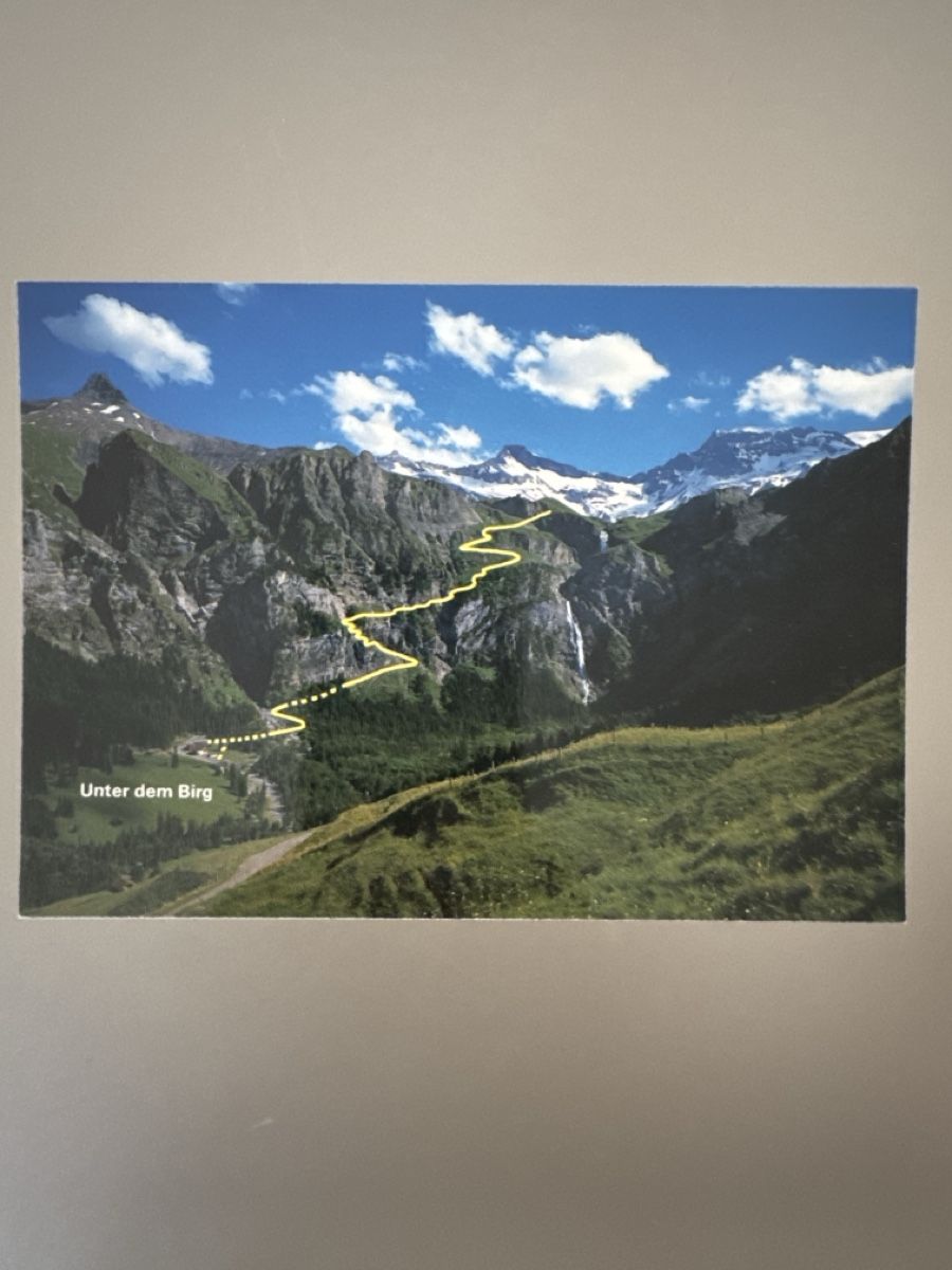 Cartoline postali: Unter dem Birg bei Adelboden Ansichtskarte – Usato da Zürich venduto da Smarties13