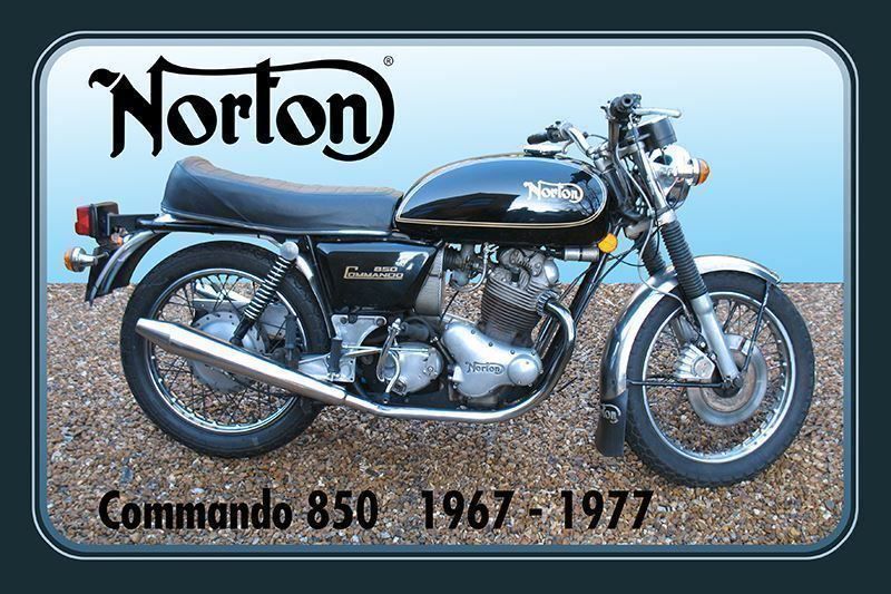 Norton Insegne: Blechschild-NORTON COMMANDO 850 -1967-77 – Nuovo e nell'imballaggio originale da Rupperswil venduto da big-one-sale