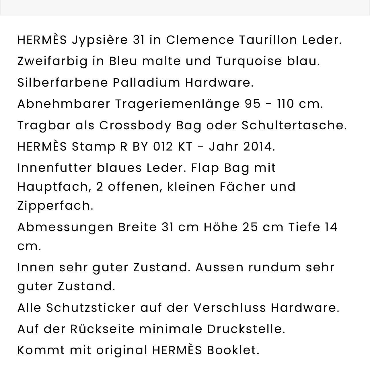 Hermès Borse da donna: Hermès Jypsière in Clemence Taurillon Leder – Usato da Bülach venduto da ser_2rfr 6