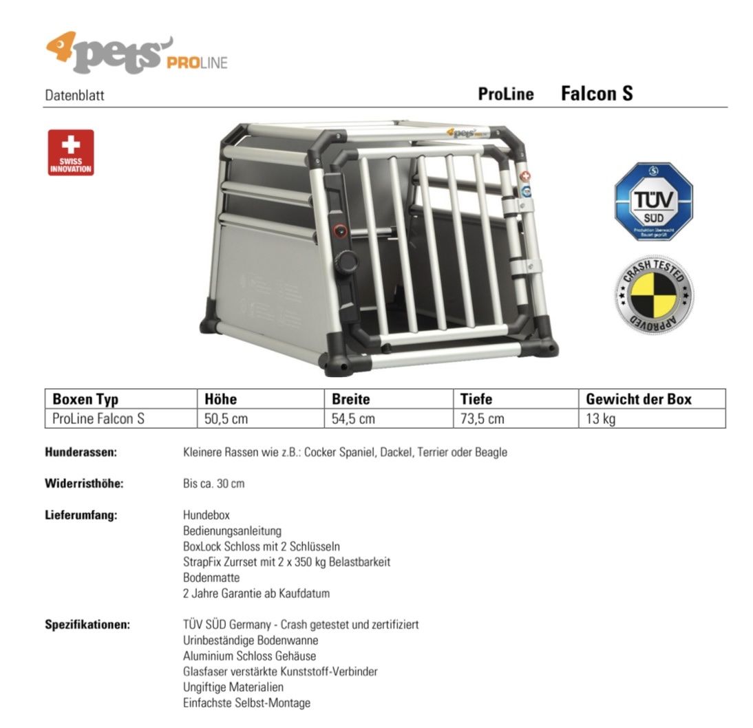 4pets Käfige, Transport & Sicherheit: 4 pets ProLine Falcon S Hundebox – Gebraucht aus Dagmersellen von Arcticsnow2017 9