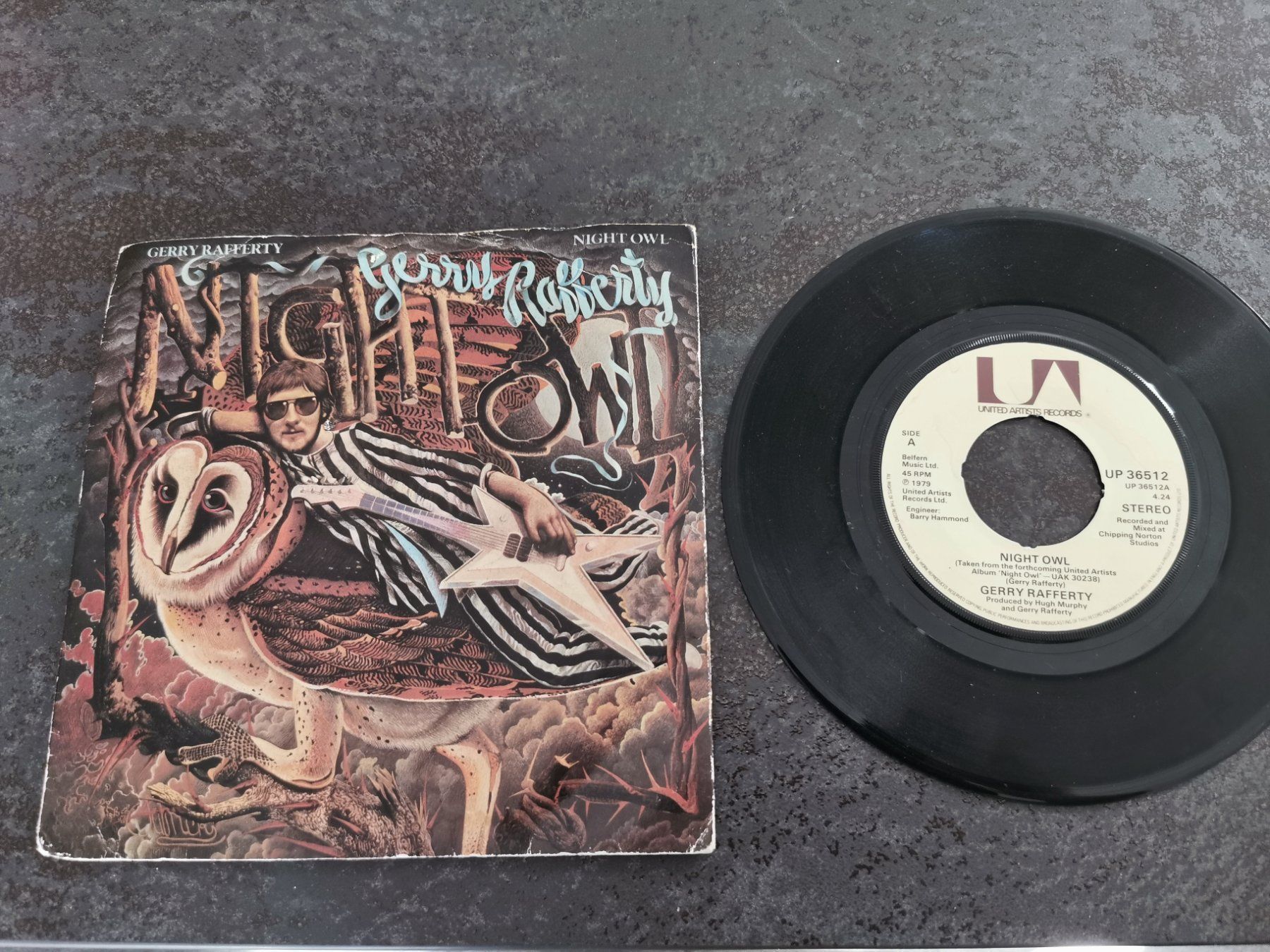 Dischi in vinile: Gerry Rafferty Single 7 / Night Owl – Usato da Sirnach venduto da pius062