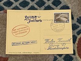 Luftschiff Postkarte Graf Zeppelin