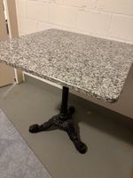 Tisch Granit Optik mit Fuss 70x70cm H 71cm