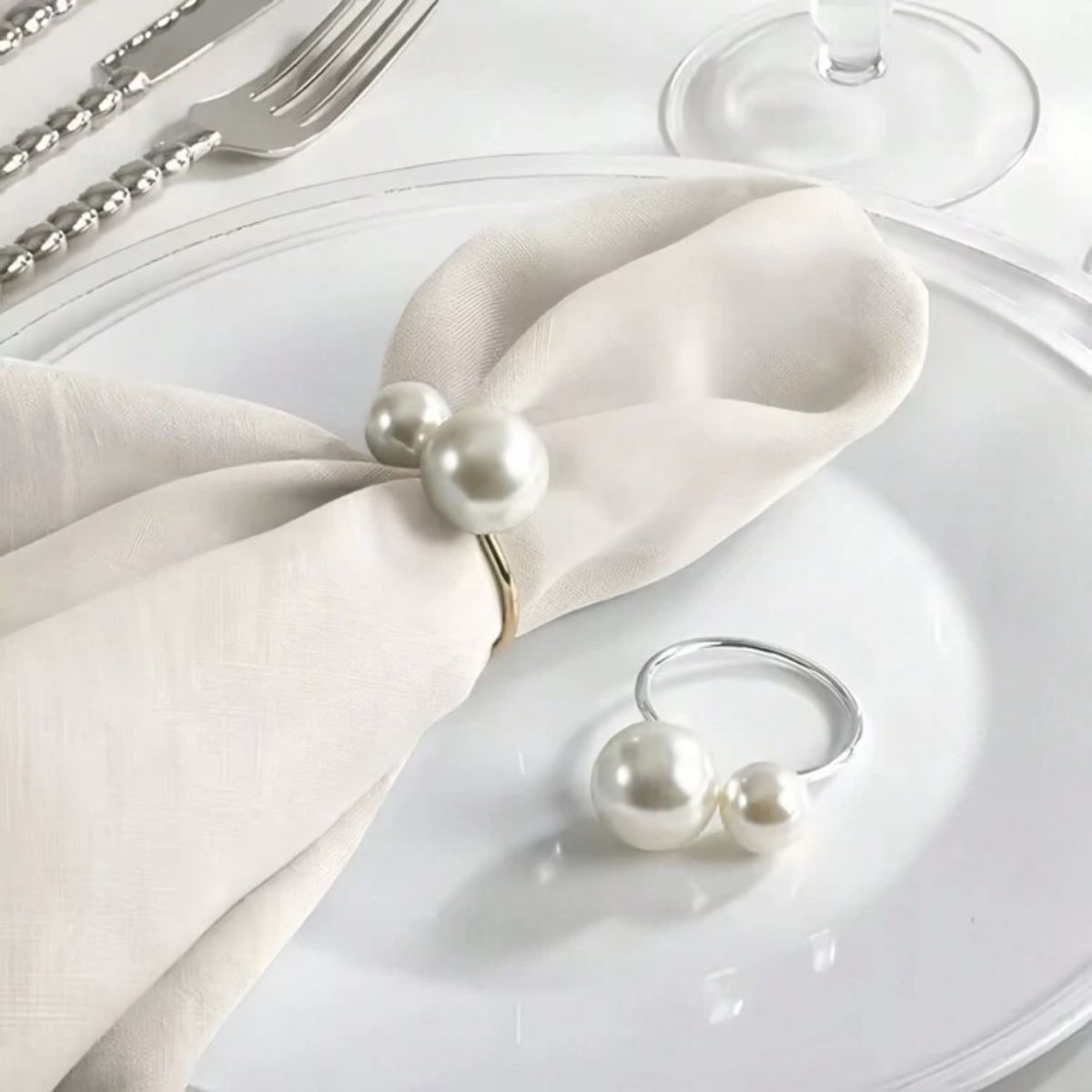 Altro in Decorazioni & Accessori: Serviettenringe mit Perlen, 10 Stk., neu! – Nuovo e nell'imballaggio originale da Solothurn venduto da Quality_Store