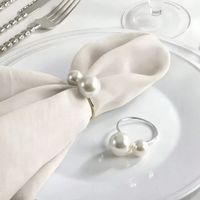 Serviettenringe mit Perlen, 10 Stk., neu!