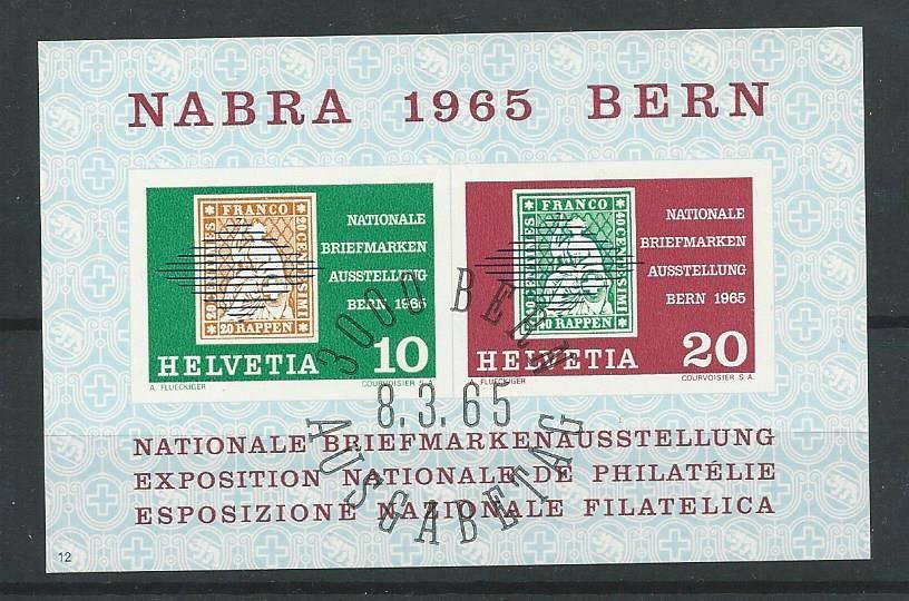 Tutti i francobolli: 1965 NABRA-Block W43 ET – Usato da Basel venduto da Melphi