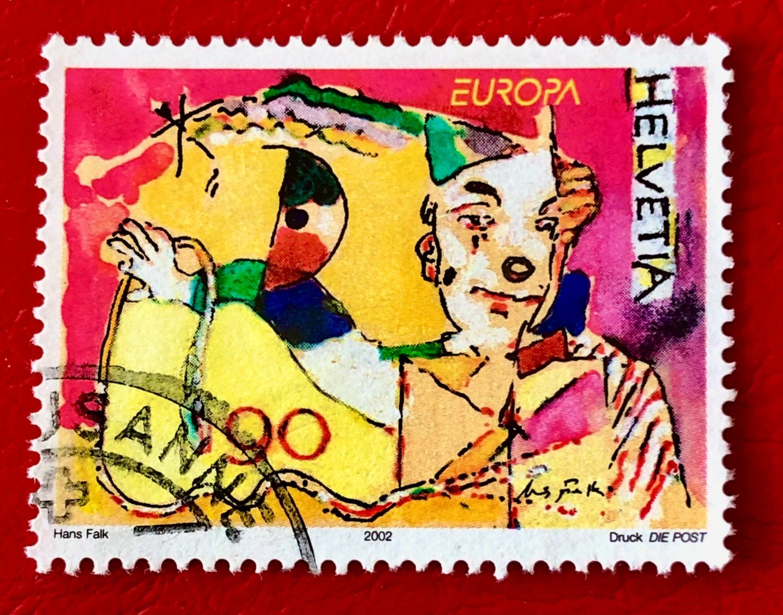 Tutti i francobolli:  Nr.1052 Clown mut Requisiten  GESTEMPELT  2002    – Usato da Aarau venduto da Billa007