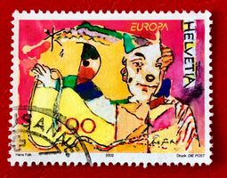  Nr.1052 Clown mut Requisiten  GESTEMPELT  2002   
