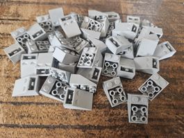 lego 3747b lot de 50 pièces Light Bluish Gray Slope,