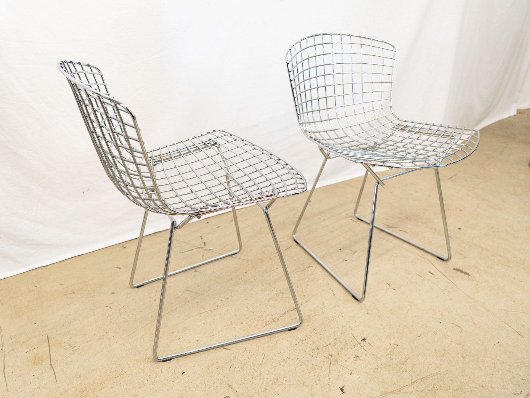 Knoll Chaises: 2 Knoll Bertoia Side Chairs - Drahtchrom - Ref. 06/06 – D'occasion à Au ZH par BrockiAu 2