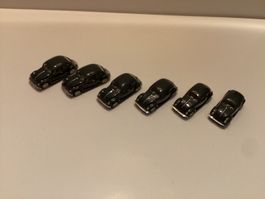Herpa 6 Stk VW Käfer dunkelgrau 1:87 H0