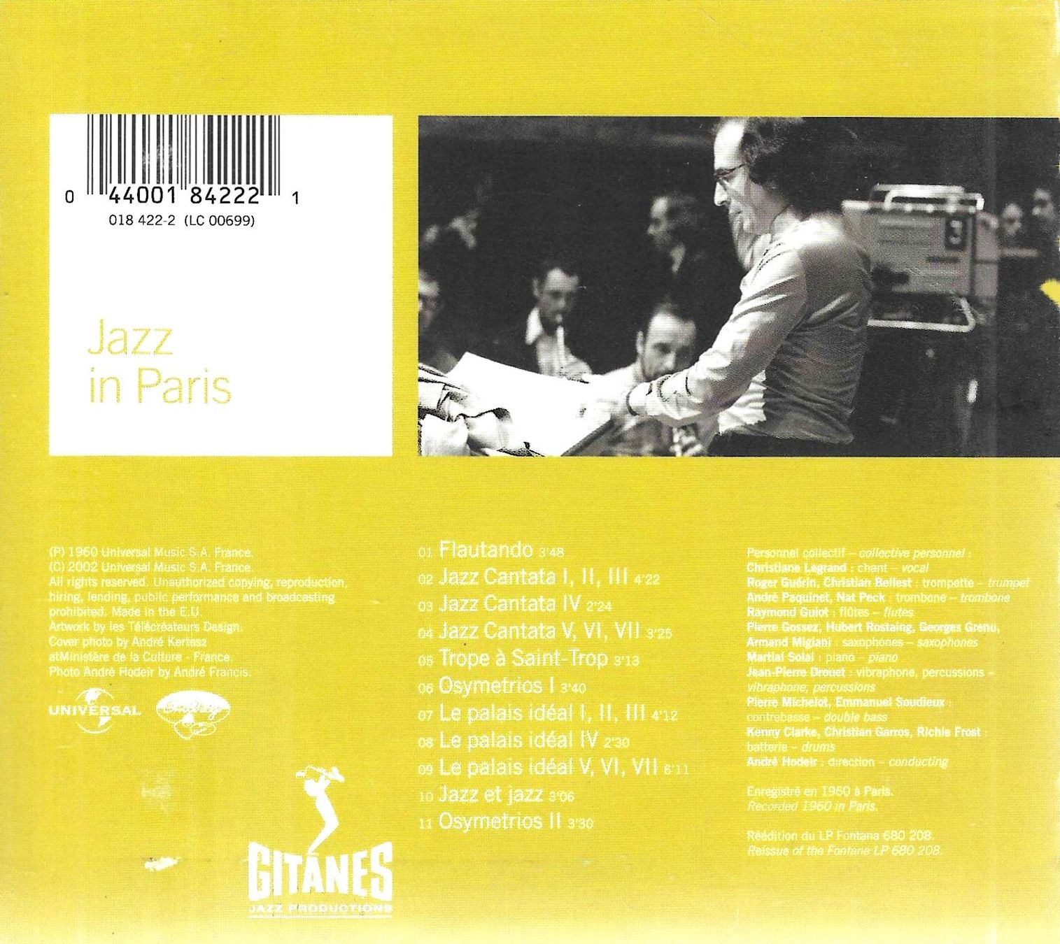 CD: André Hodeir - Jazz & Jazz - Jazz In Paris – Usato da Savagnier venduto da Ne2065 1