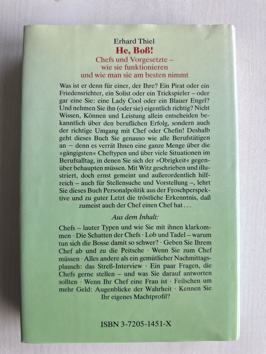 Libri: Ratgeber "He, Boss!" von Erhard Thiel – Usato da Zofingen venduto da SwissMercator 1
