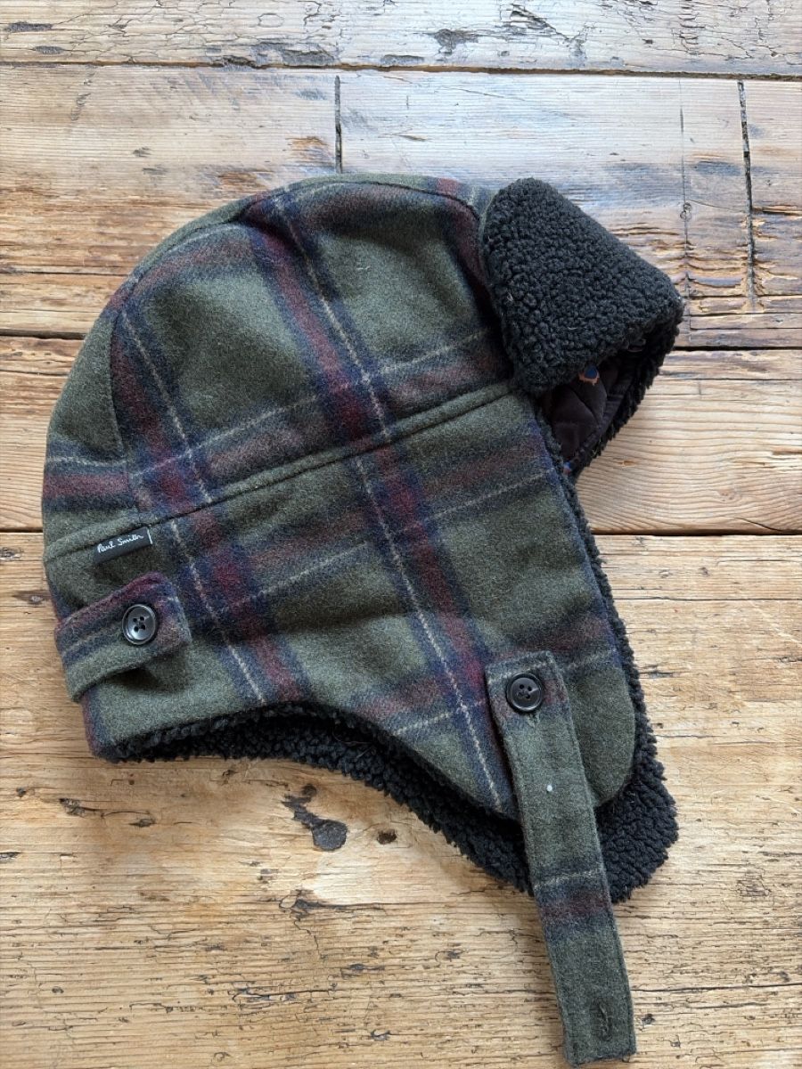 Paul Smith Hüte, Mützen & Caps: PS Paul Smith Trapper Hat Green Plaid Wool Lined – Gebraucht aus Zürich von dav_b9zt