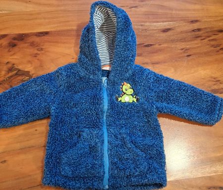 Giacca in pile per bimbi con cappuccio - taglia 68
