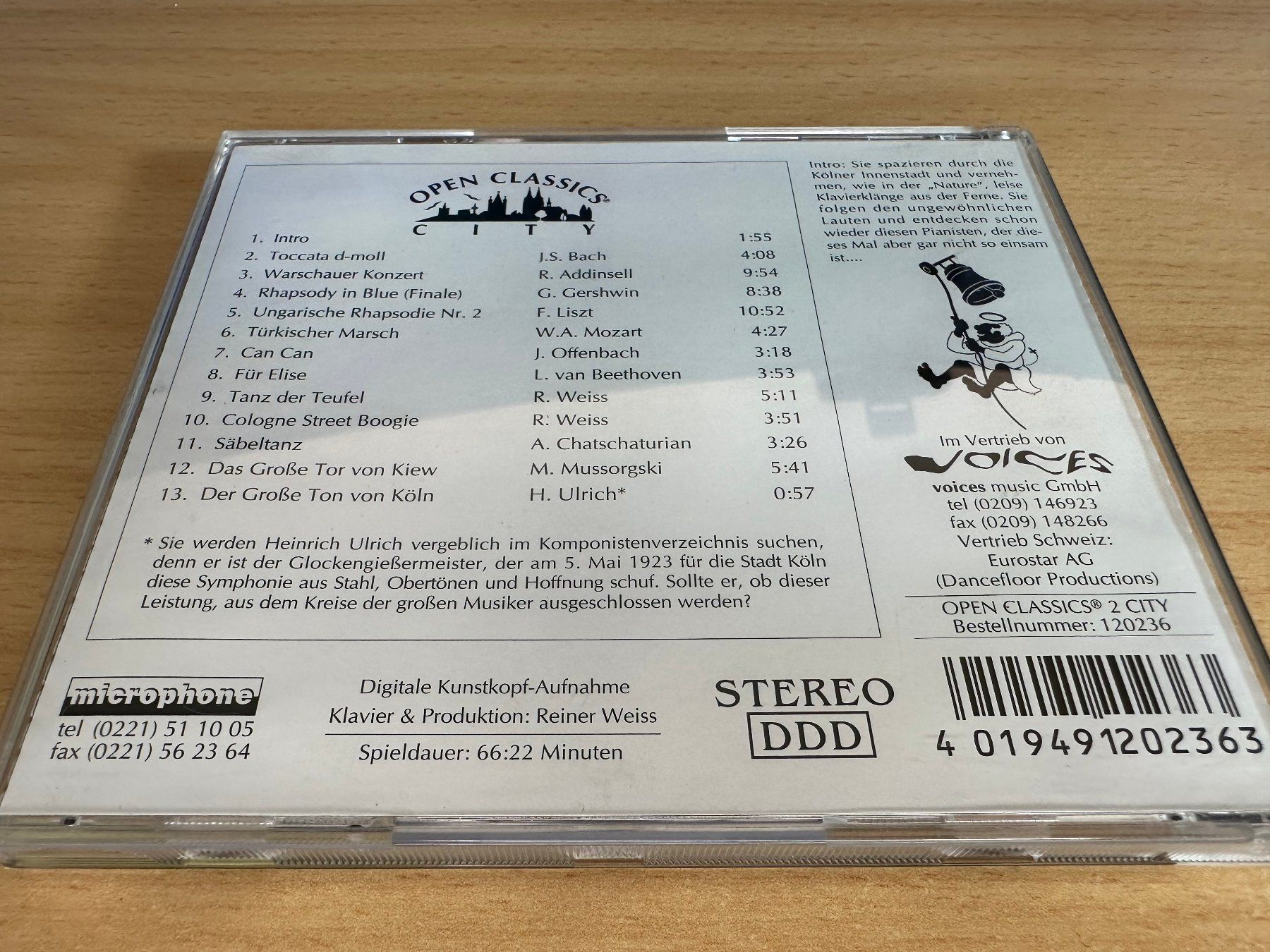 CD: Reiner Weiss - Open Classic - 2 City – Usato da Rikon im Tösstal venduto da Alpenmutz 1