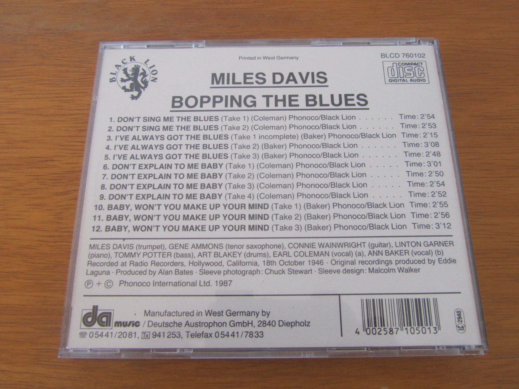 CD: Miles Davis  -  Bopping The Blues – Usato da Seengen venduto da mikelele 1