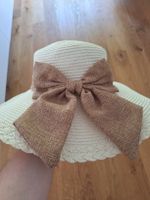 Sommerhut, Sonnenhut, Strohhut mit Schleife, neuwertig