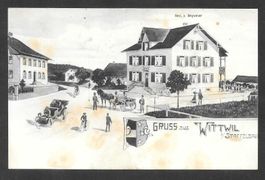 Wittwil bei Staffelbach Restaurant z. Wegweiser Lithoähnlich