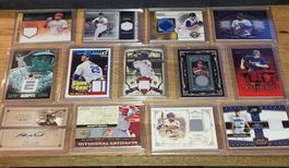 Lotto 25 card MLB Baseball relic, signed, limited, jersey
