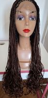 Brown Braided Wig with Waves | Handmade | Lace Front
