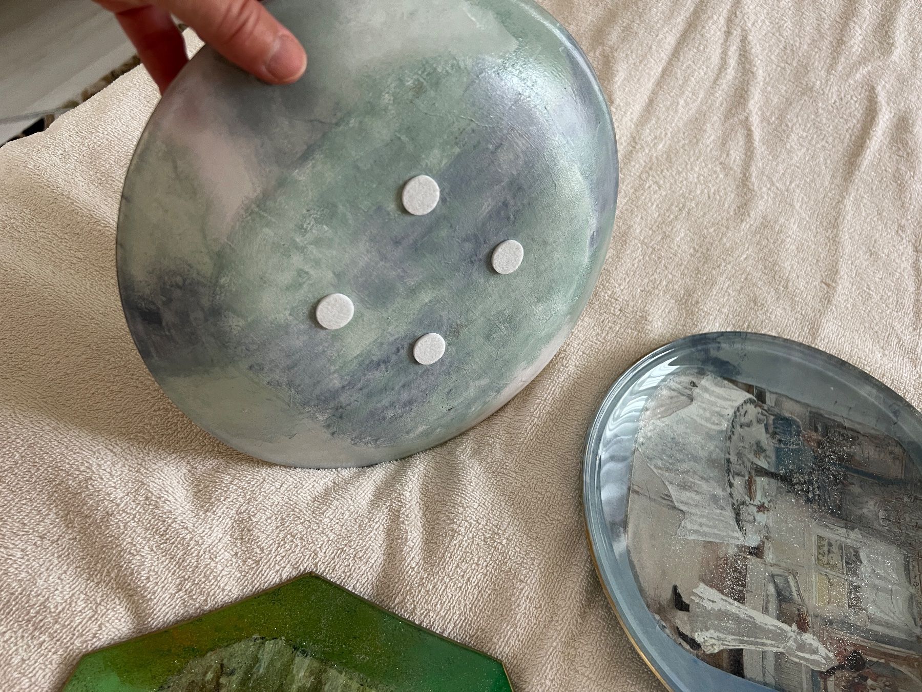 Teller: 4 Teller Glas Platten Unterteller Deko Figur Schalen – Gebraucht aus Wil von fuschti01 5