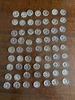 Lot de 63 rosettes en verre ancien