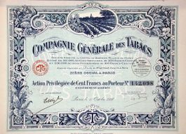 Compagnie Générale des Tabacs SA - 1927