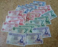 Lot ++ 26 alte Banknoten aus Mauritius ab 1967