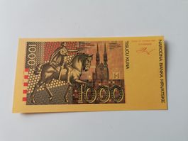 Kroatien PROBE 1000 Kuna 1993 UNZ