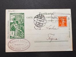 Postkarte Ganzsache UPU Locarno/Tegna 1925 (P763)